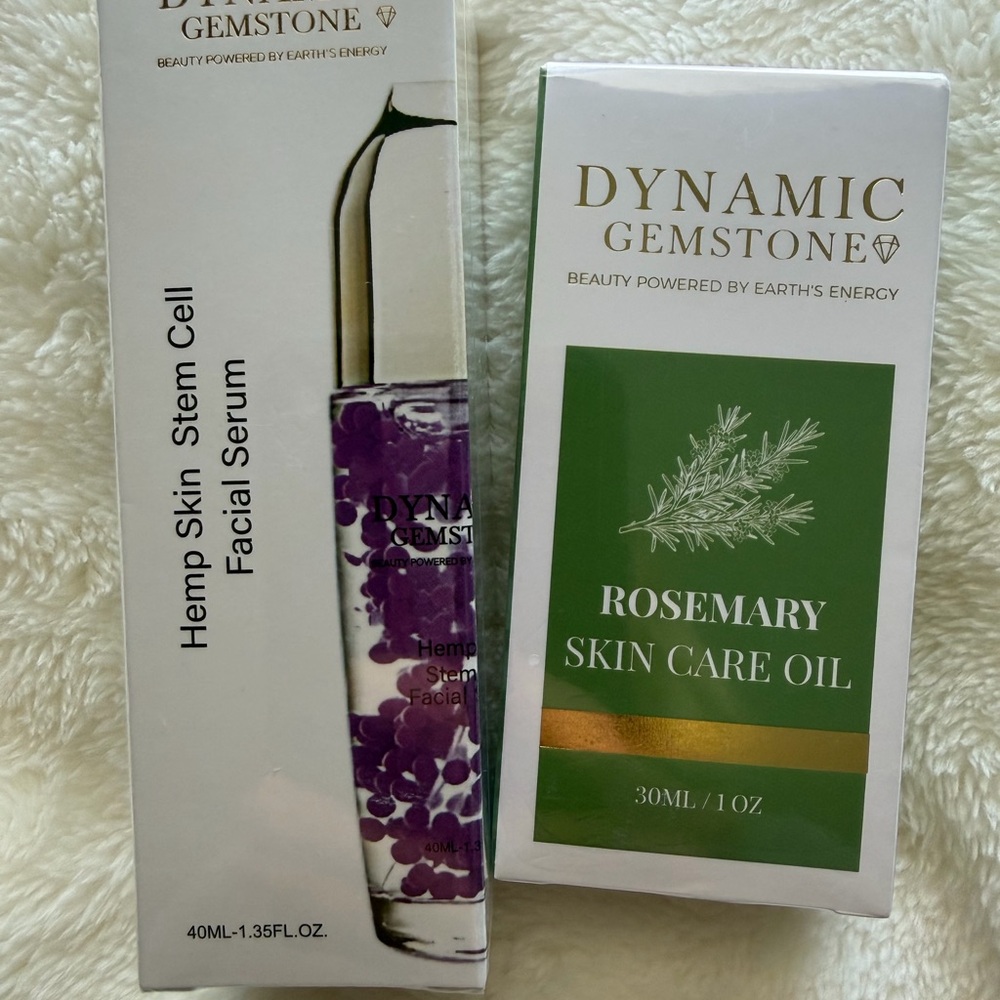 Dynamic Gemstone Skincare, Stem Cell Serum and Rosemary Skin Care Oil